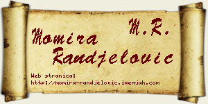 Momira Ranđelović vizit kartica